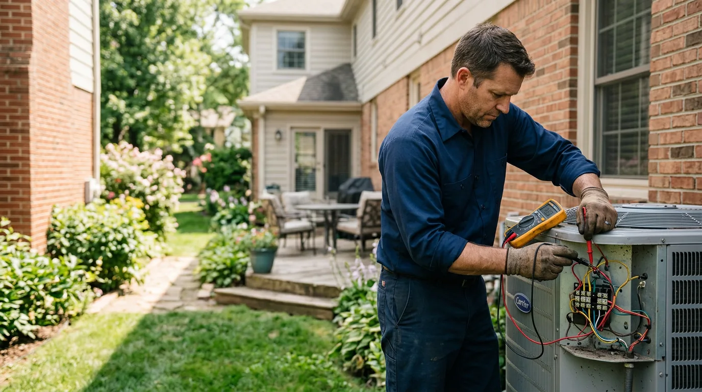 HVAC technician working near Farmer, OH